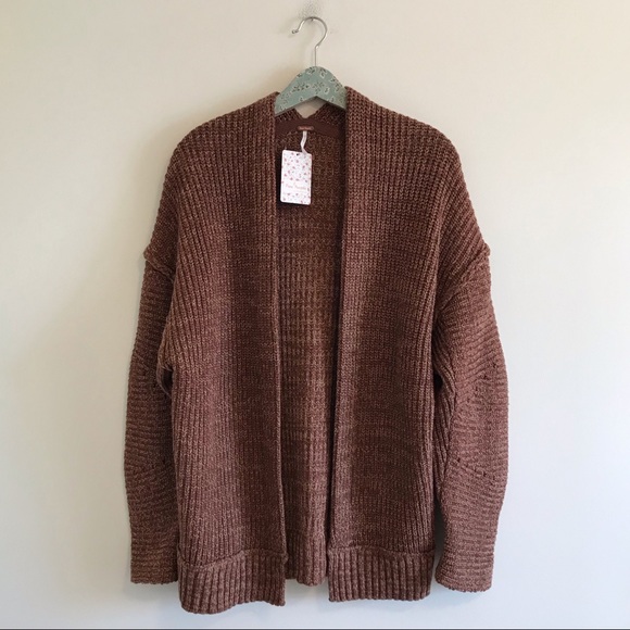 Free People Sweaters - Free People | NWT Brown High Hopes Knit Cardigan